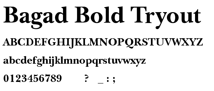 Bagad Bold Tryout font